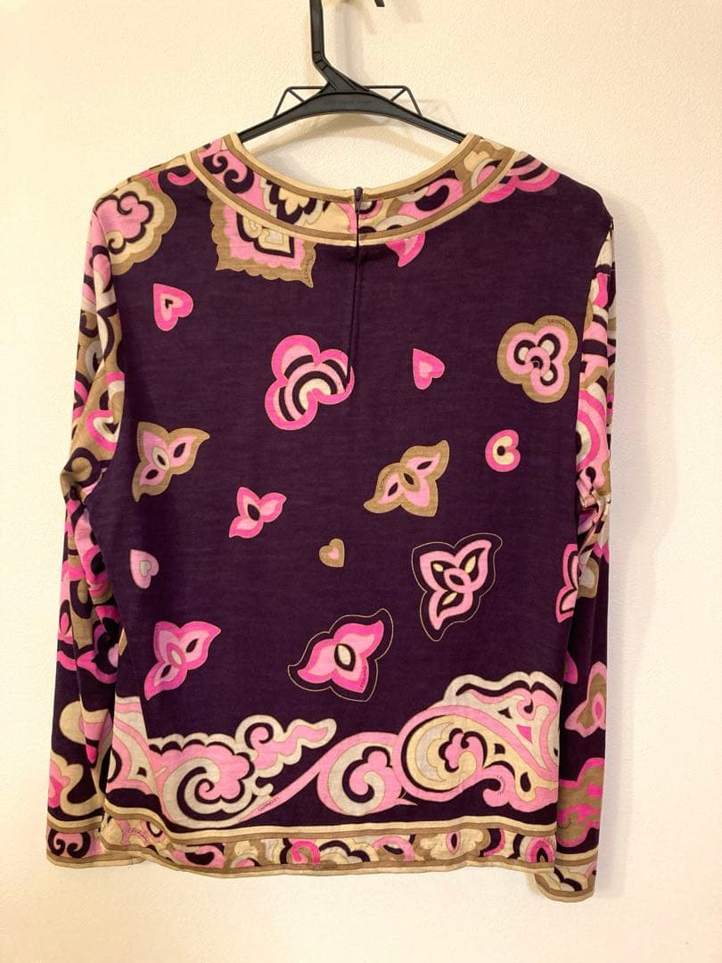 ☆LEONARD FASHION 長袖薄手トップス 紫・ピンク・ベージュ☆ＬＬ☆