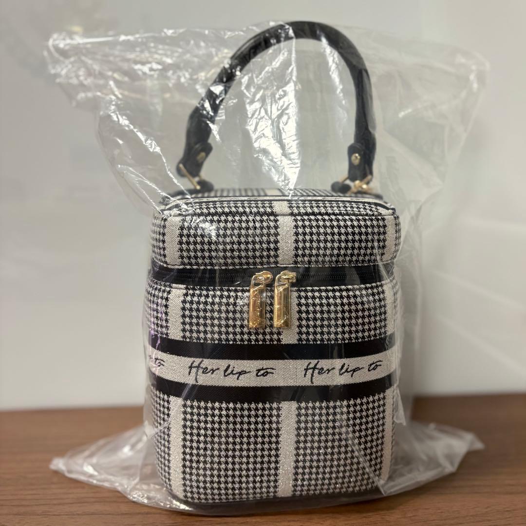 バッグ herlipto HLT Jacquard Vanity Bag silver