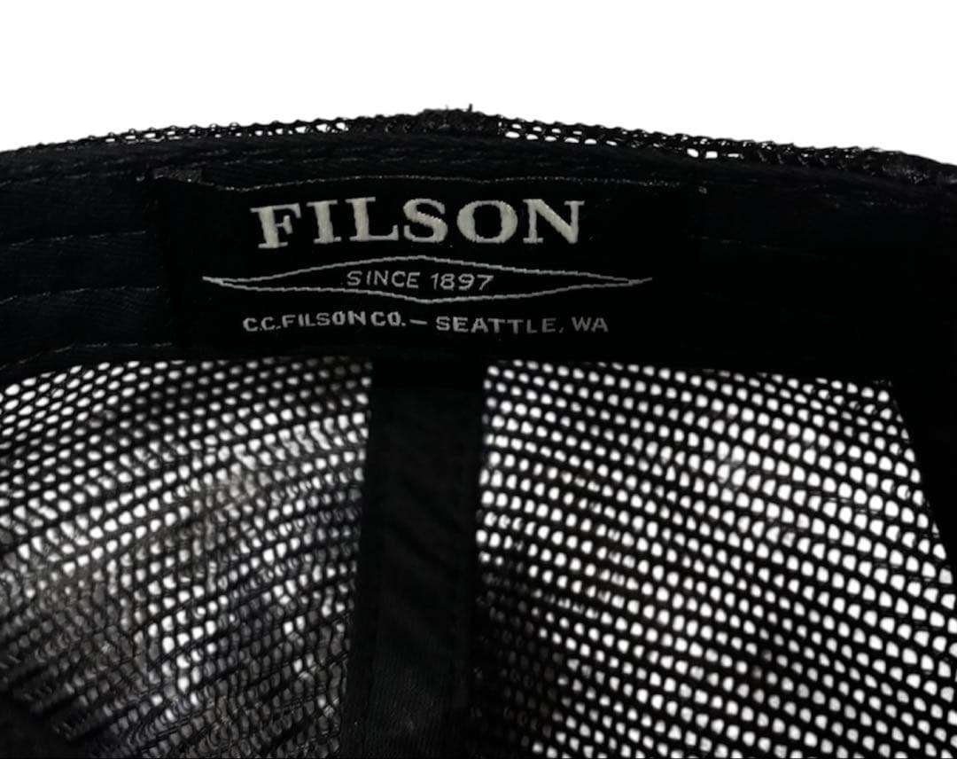 FILSON ブラック メッシュキャップ　Logger Mesh Cap タグ付
