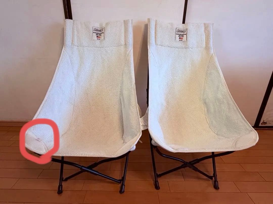 冬キャンプに！コールマンヒーリングチェアNX HB ホワイトボア