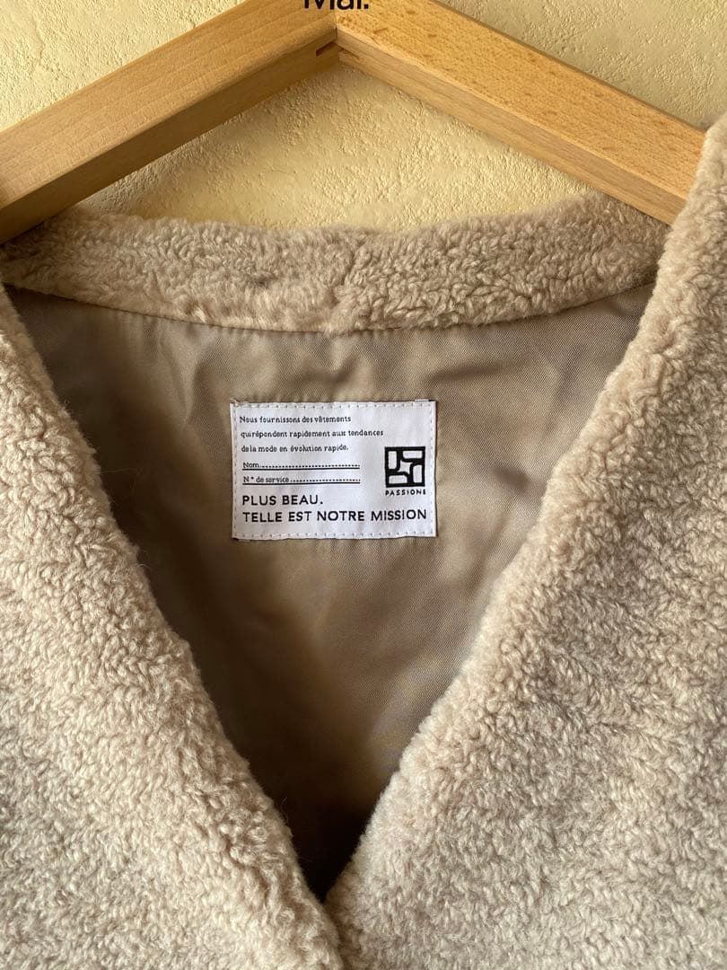 新品✨パシオーネ プードルファー ボアベスト モカ mal. rerereさん