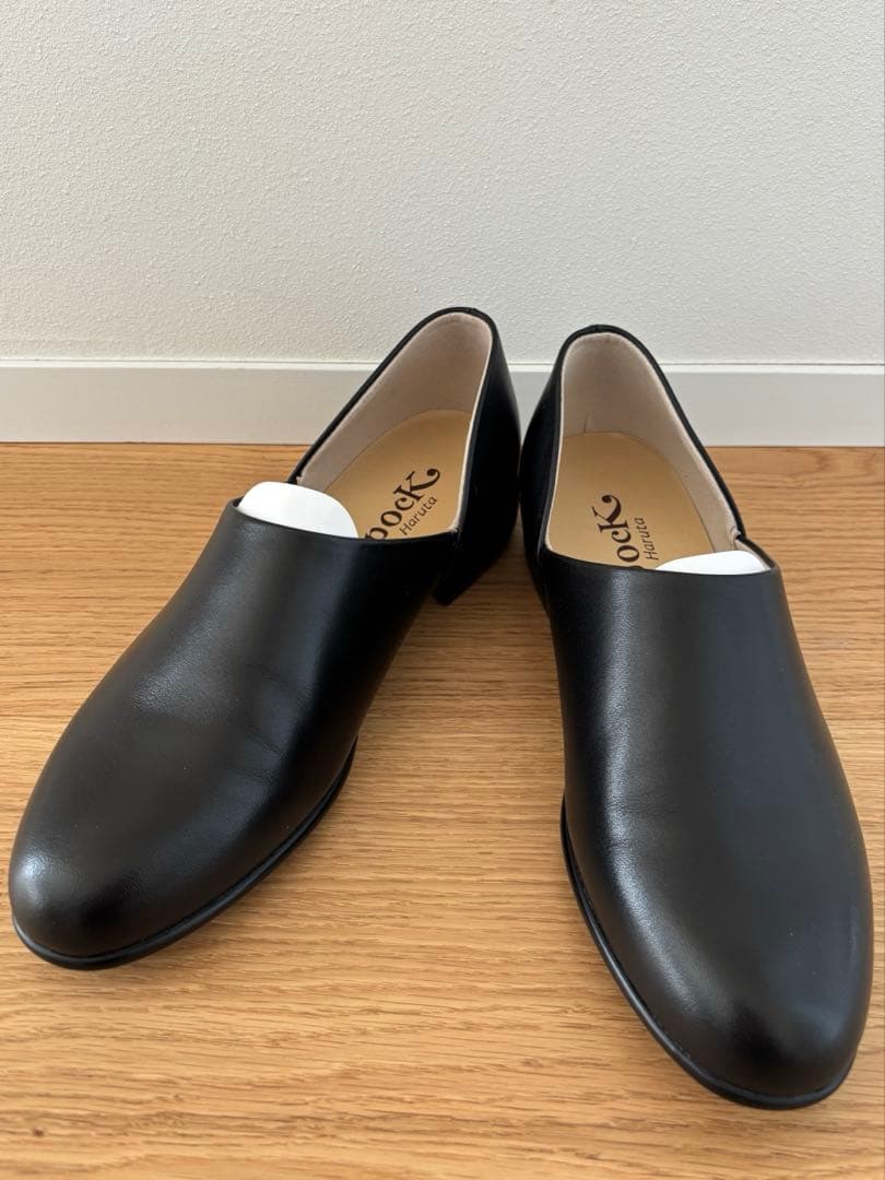 HARUTA スムース素材のスポックシューズ #SD150 ブラック25EE