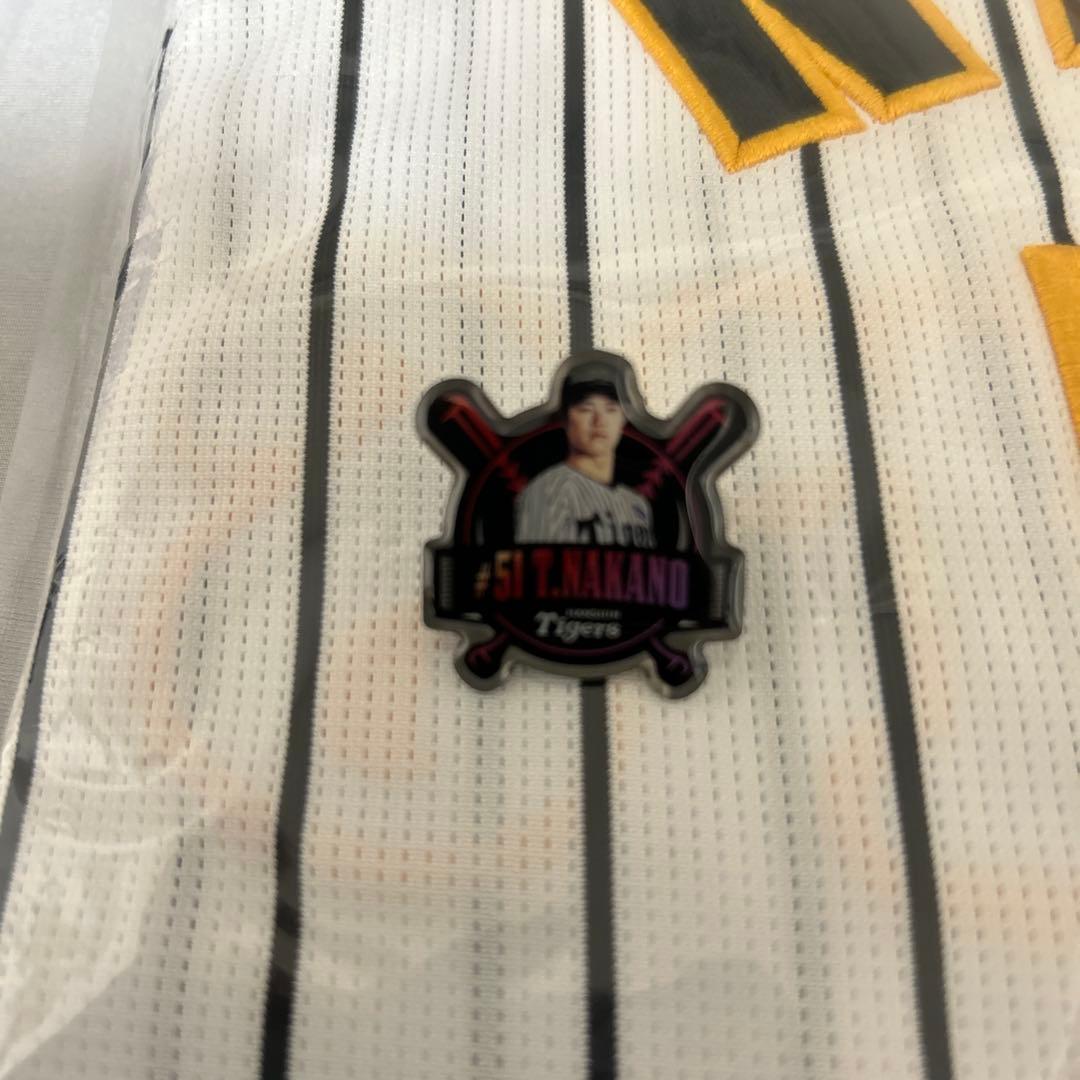 お値下げしました。チャンピオンワッペン　阪神中野拓夢　旧レプリカユニフォーム　S