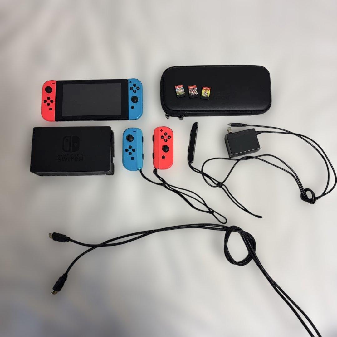Nintendo Switch 本体 ネオンレッド/ブルー ゲーム付き　別売り可