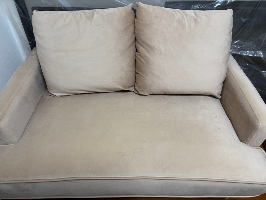 ロウヤ ベージュ 2人掛けソファ