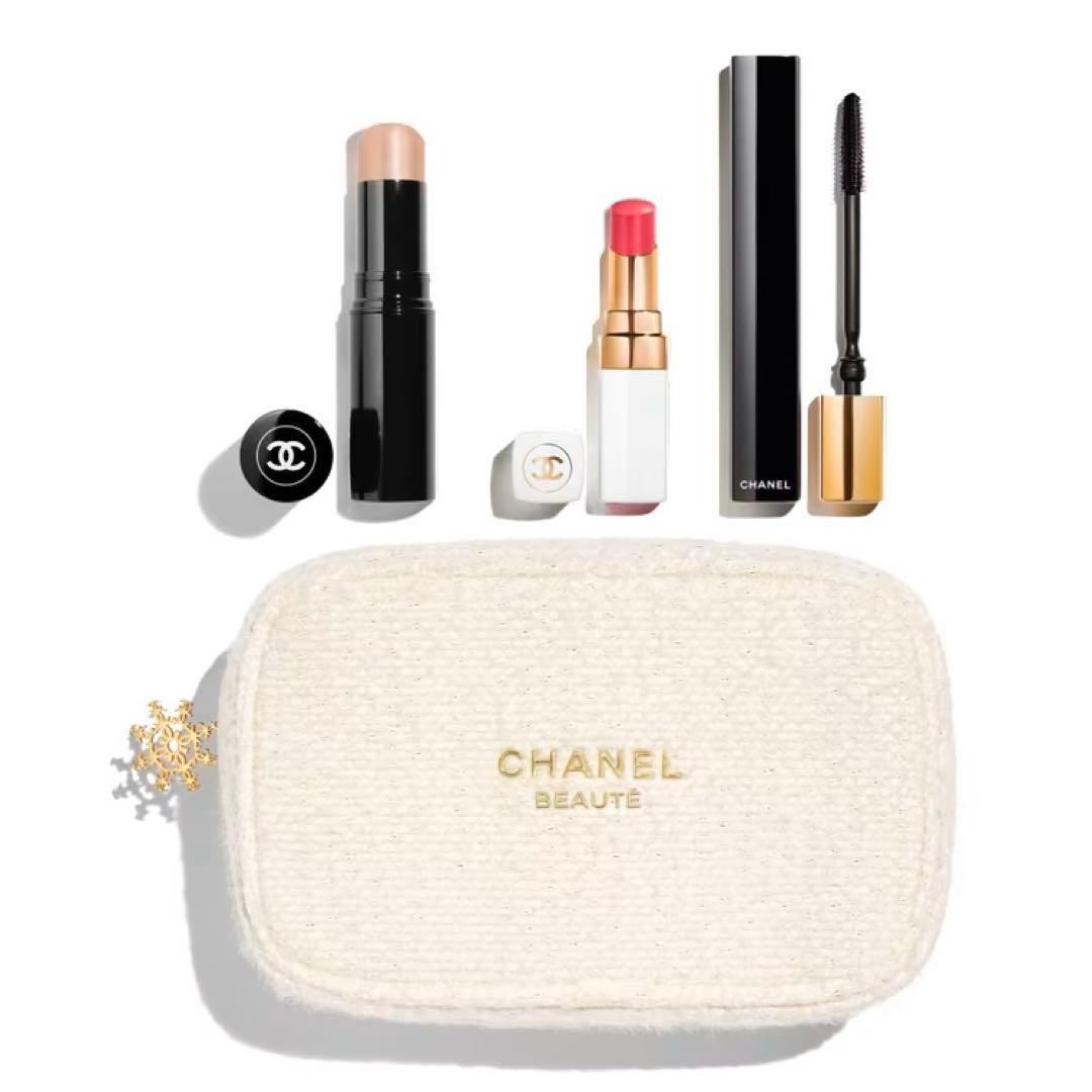 【完売品】2024CHANELクリスマスコフレ⭐︎ホワイトポーチ付き
