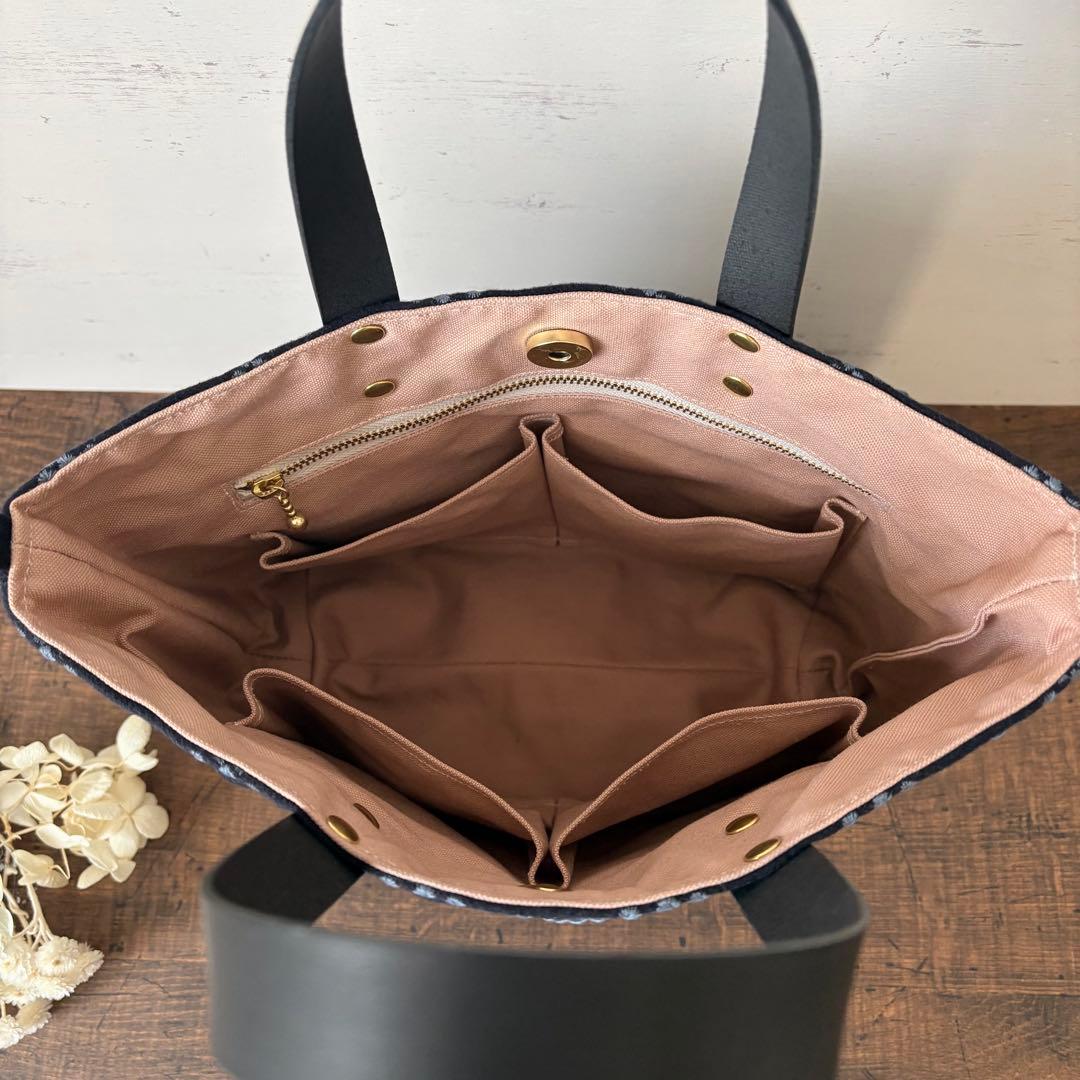 ハンドメイド　Ｓサイズ ミナペルホネン　dop タンバリン　ネイビー