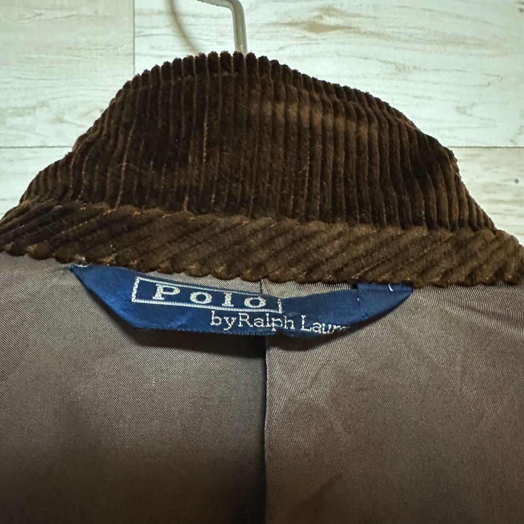✨90s ポロラルフローレン　コーデュロイテーラードジャケット ブラウン　XL✨