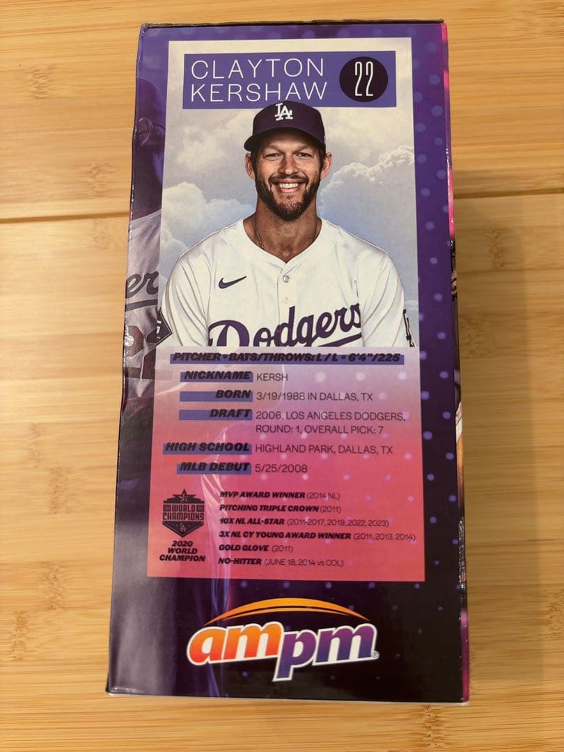 【2024年9月25日配布】カーショウ　ボブルヘッド　クレイトン・カーショー