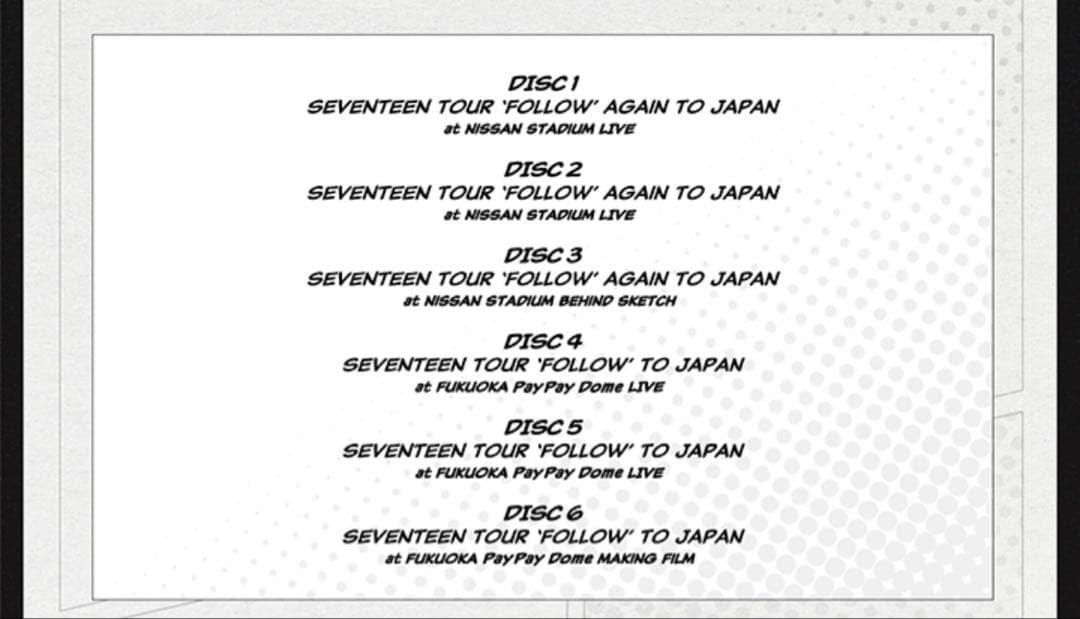 SEVENTEEN FOLLOW AGAIN JAPAN DVD トレカなし