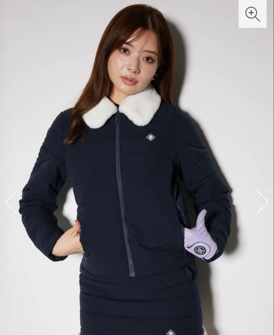 2/4限定お値下げ！リエンダゴルフ　Ｆファーカラーキルティングジャケット