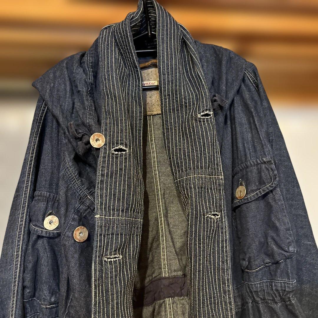 kaptal キャピタル デニム リングコート ジャケット S
