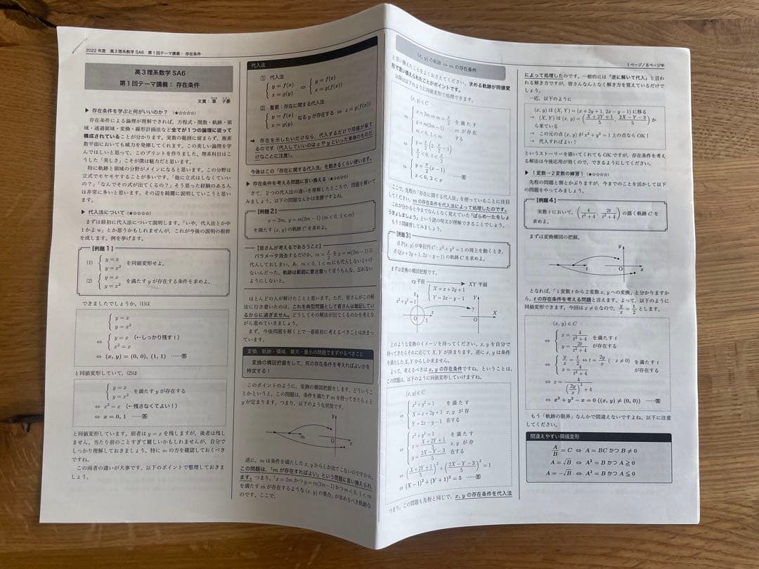 鉄緑会　高三理系数学　プリントセット