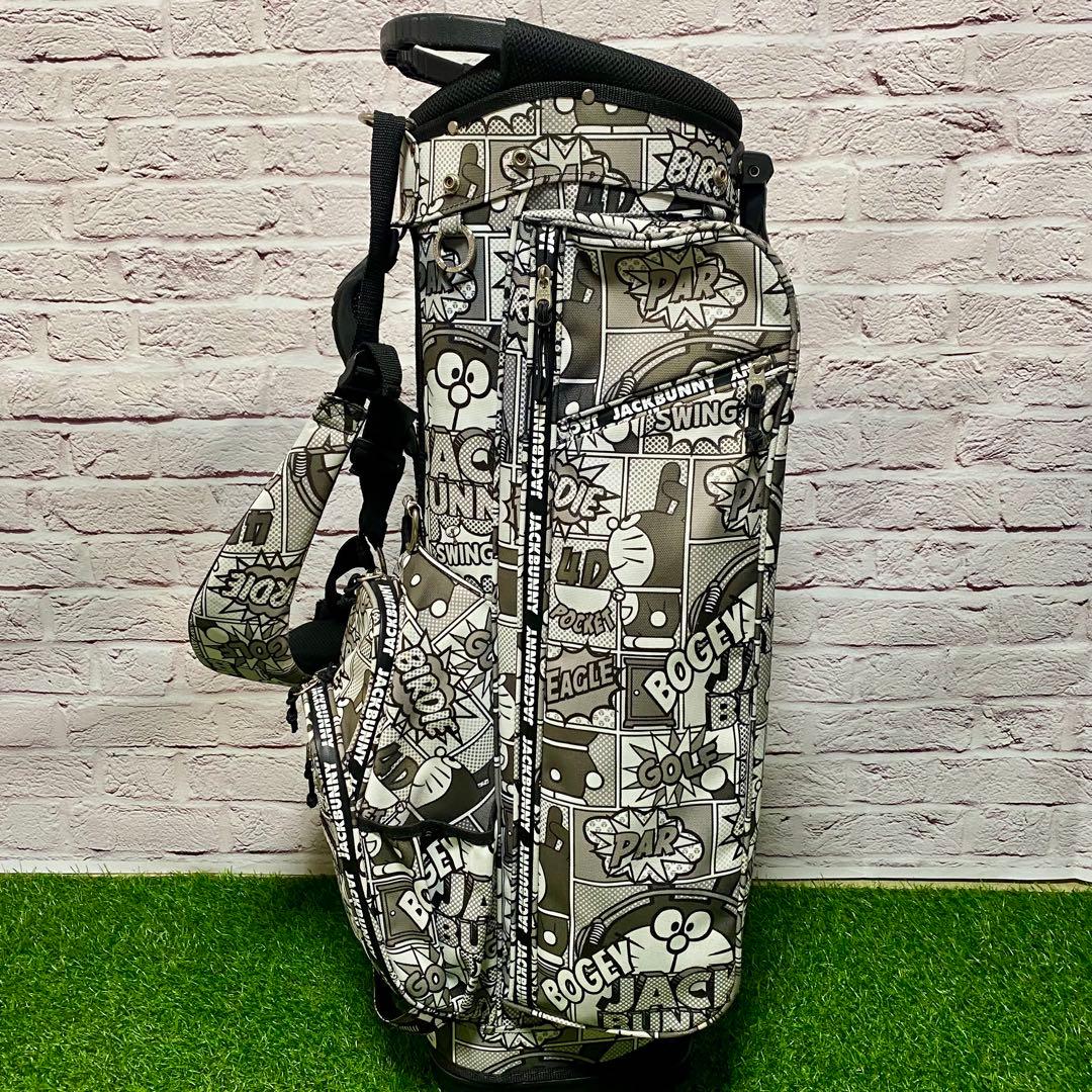 JACK BUNNY ジャックバニー キャディバッグ ドラえもん 白黒