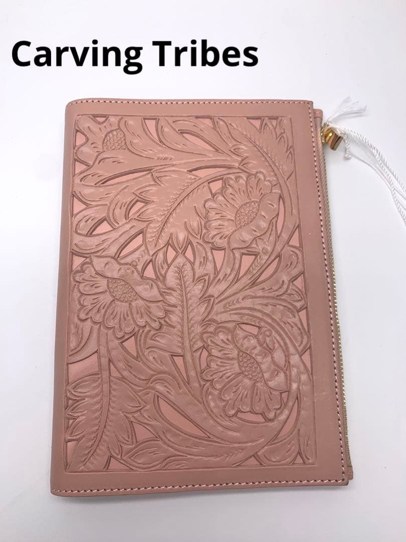 Carving Tribes Passport case B6 牛革　ピンク