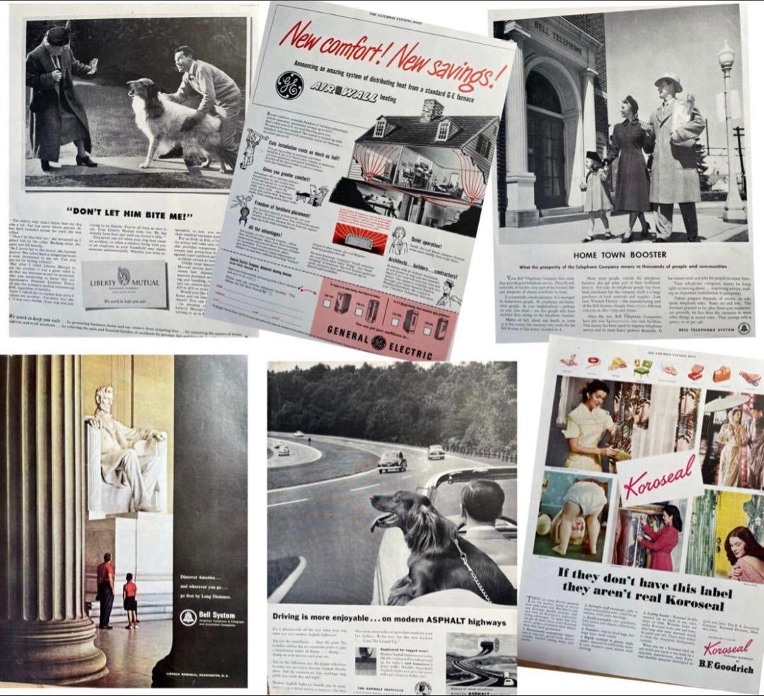 まとめて170枚◆ビンテージ、雑誌広告（1950～食品・他＜LIFE誌・ライフ誌