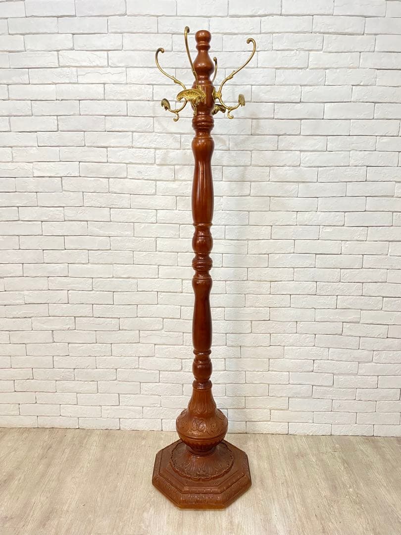 【東京都23区配送無料】アンティーク　ポールハンガー　スタンド　ハンガーラック