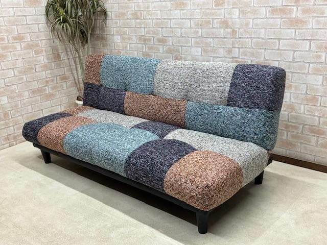 ソファーベッド　パッチワーク柄　MIX　ソファ　新品