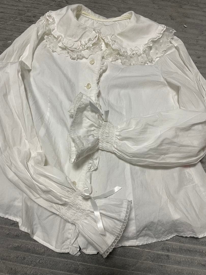 Angelic Pretty ホワイトフリル襟長袖ブラウス