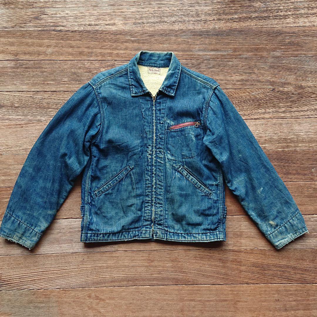 50s Railchief ヴィンテージ ホワイトブランケット デニムジャケット