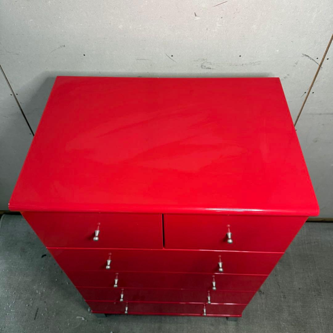 【930】赤いモダンチェスト