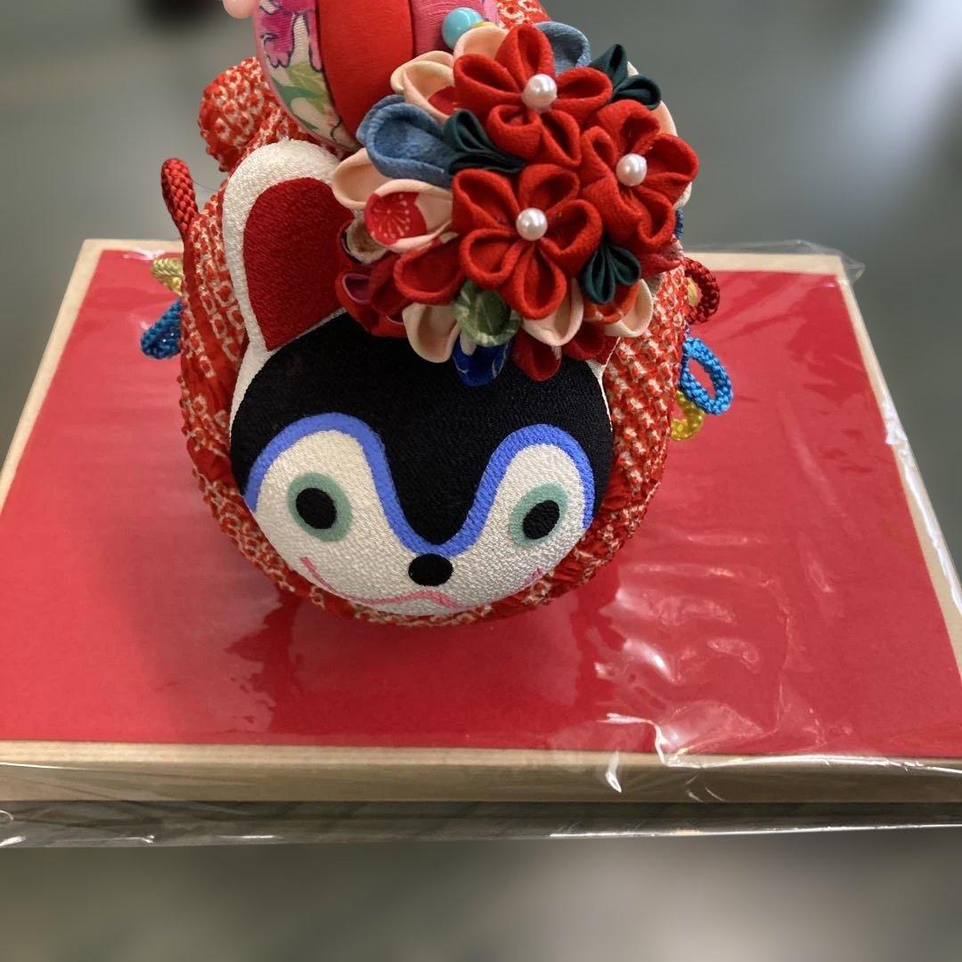 小島きよ子作　古布　彩り福犬