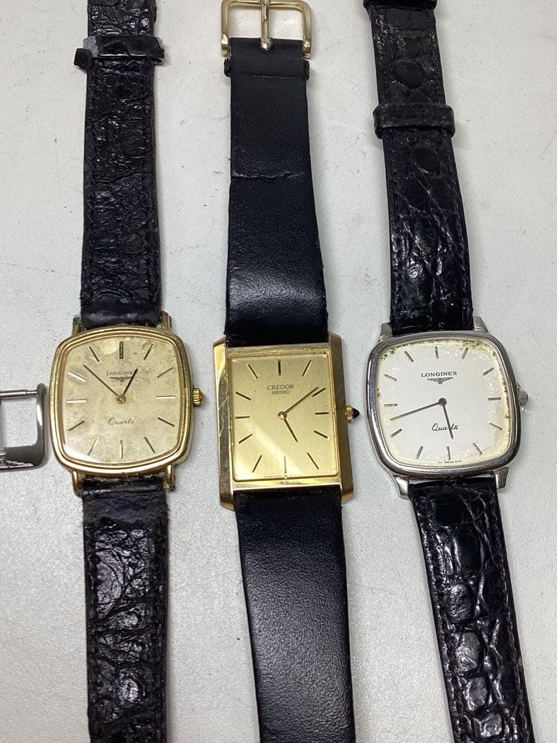 G*i様 ジャンク　LONGINES、SEIKO クォーツ 時計 金色 スクエア