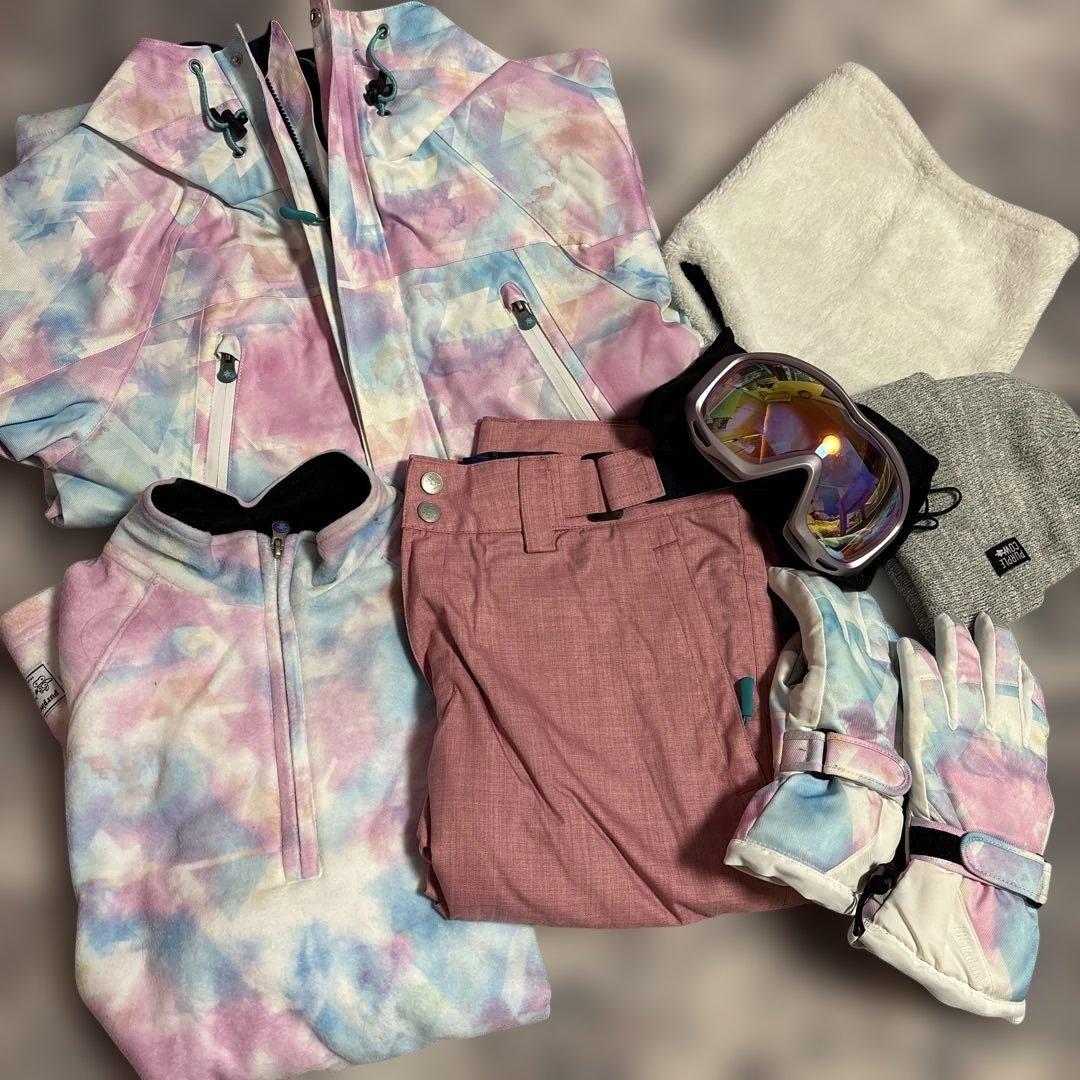 【美品】7点セット スノーボードウェアセット ピンク レディース 女性用