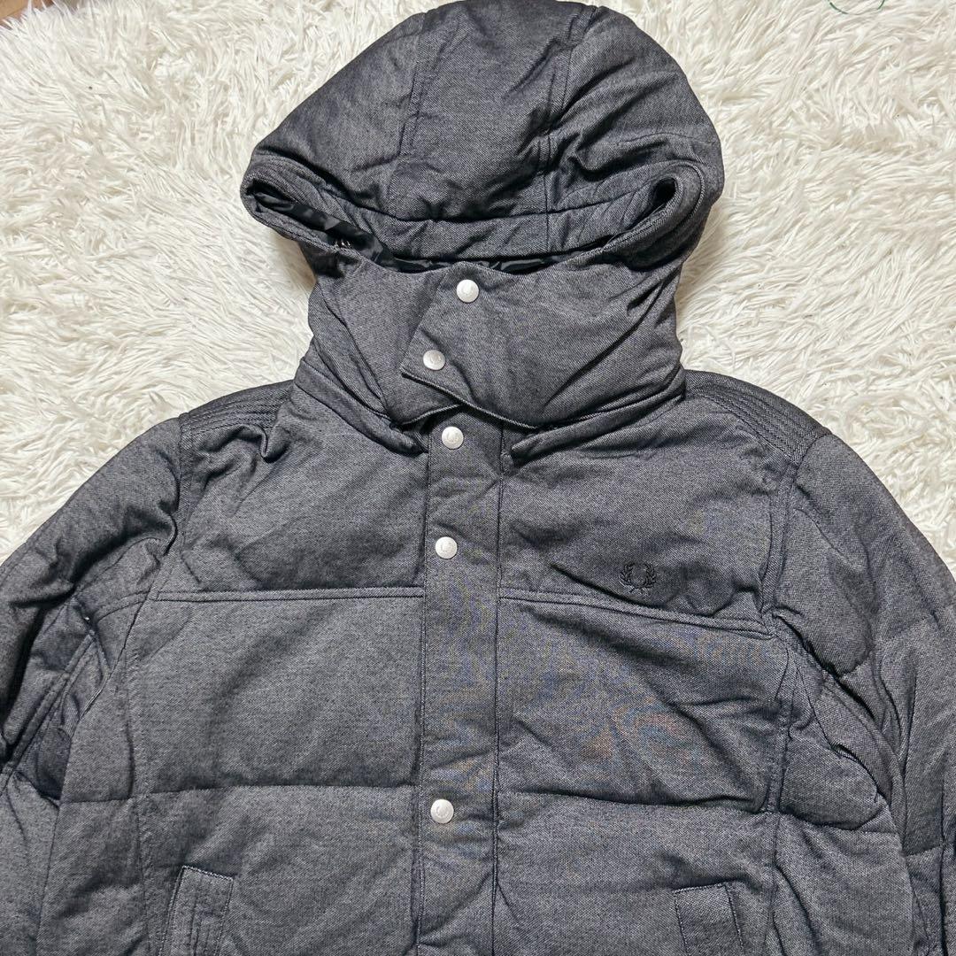 【c6808】FRED PERRY ダウンジャケット グレー
