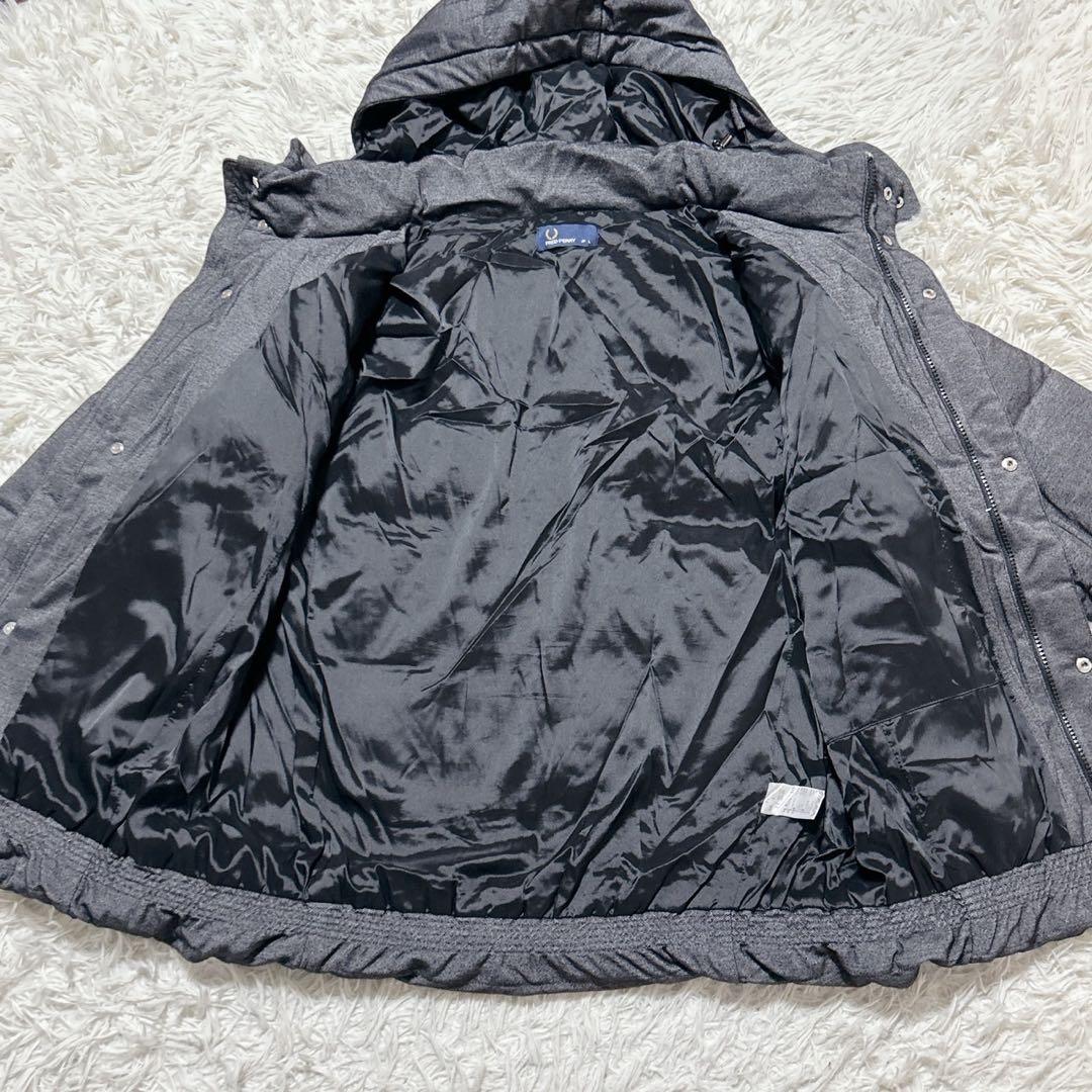 【c6808】FRED PERRY ダウンジャケット グレー