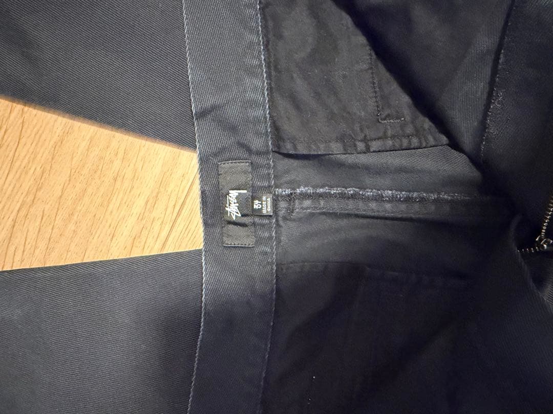 Stussy ブラック チノ ワーク パンツ34サイズ
