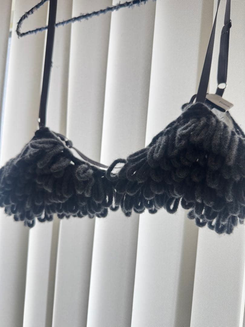 フミエ タナカ fumie tanaka ブラ ニット ビスチェ　グレー