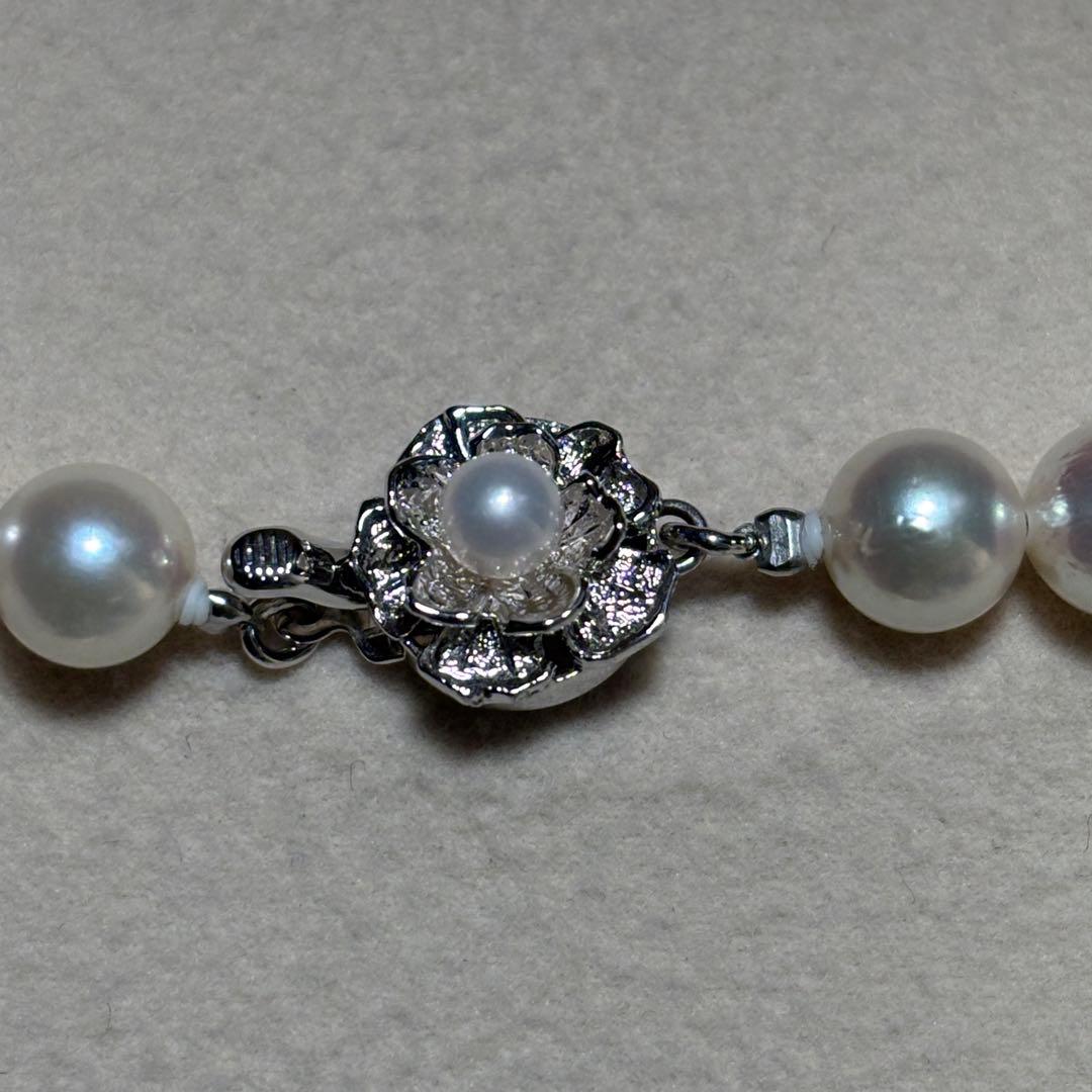 【テリ抜群✨】あこや真珠　パール　ネックレス　ピンク　約7.0-7.5 本真珠