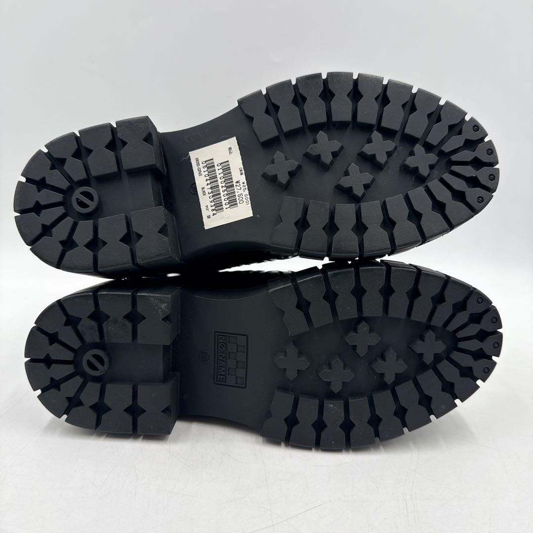 【未使用】NO NAME ノーネーム サイドゴア ブーツ 厚底 ゼブラ柄