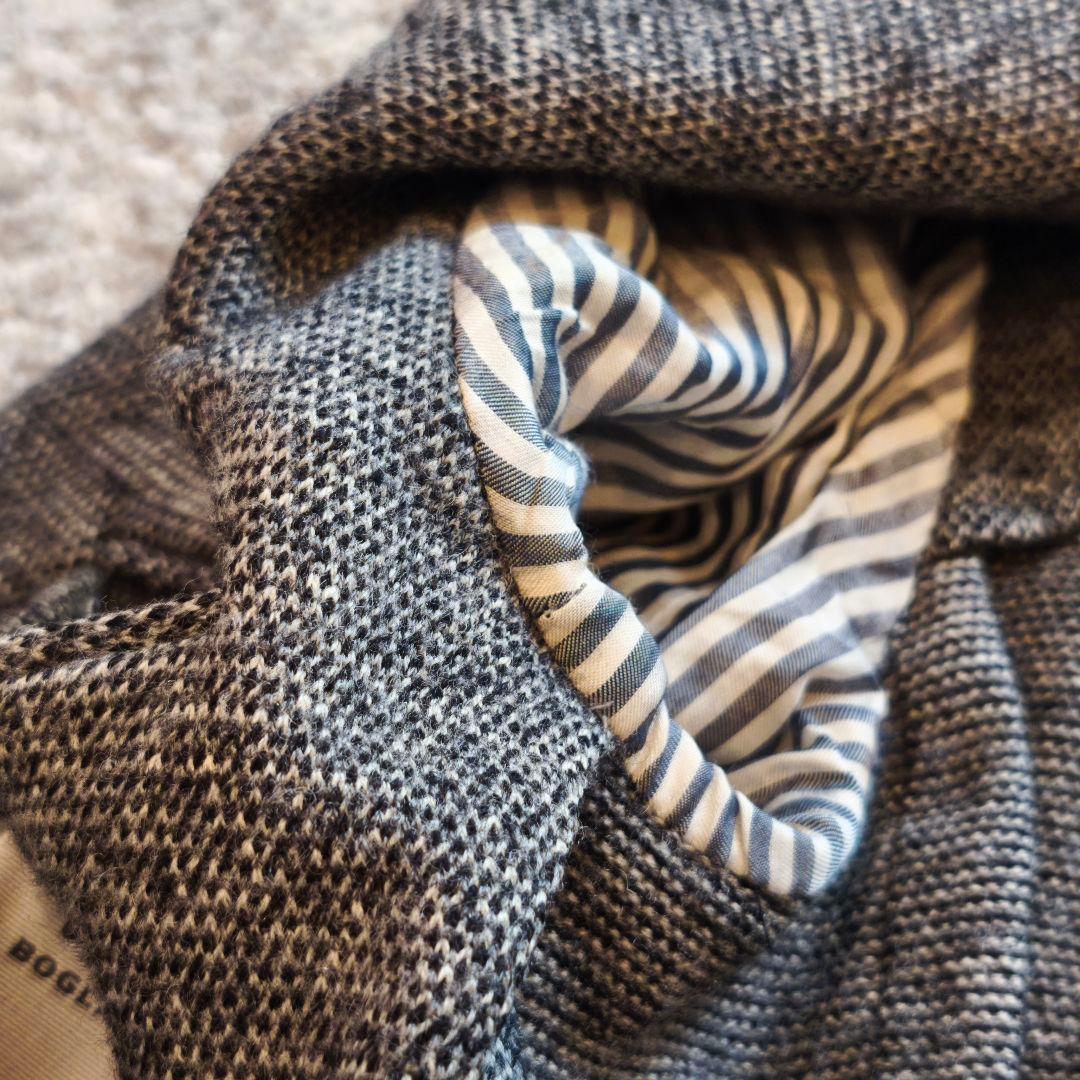 BOGLIOLI ボリオリ DOVER グレー テーラードニットジャケット 46