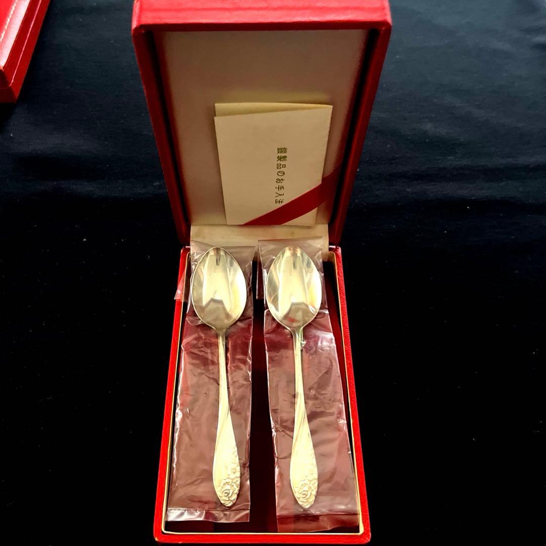 銀製　シルバー　スプーン4本セット ボックス付き　未使用品