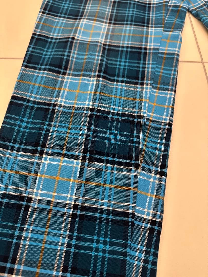 マンシングウェア　Munsingwear　青系　 タータンチェック パンツ