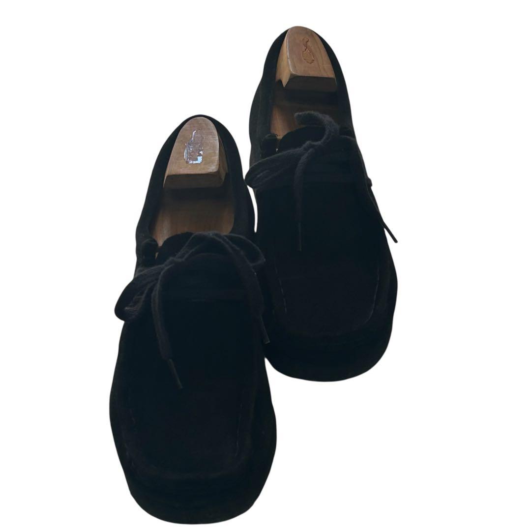 w. 美品　クラークスオリジナルズワラビーブーツ　スエード　ブラック　24