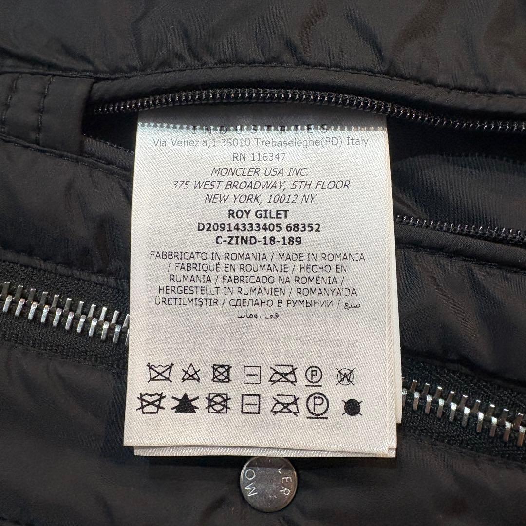 【美品】モンクレール MONCLER ベスト メンズ ブラックサイズ2