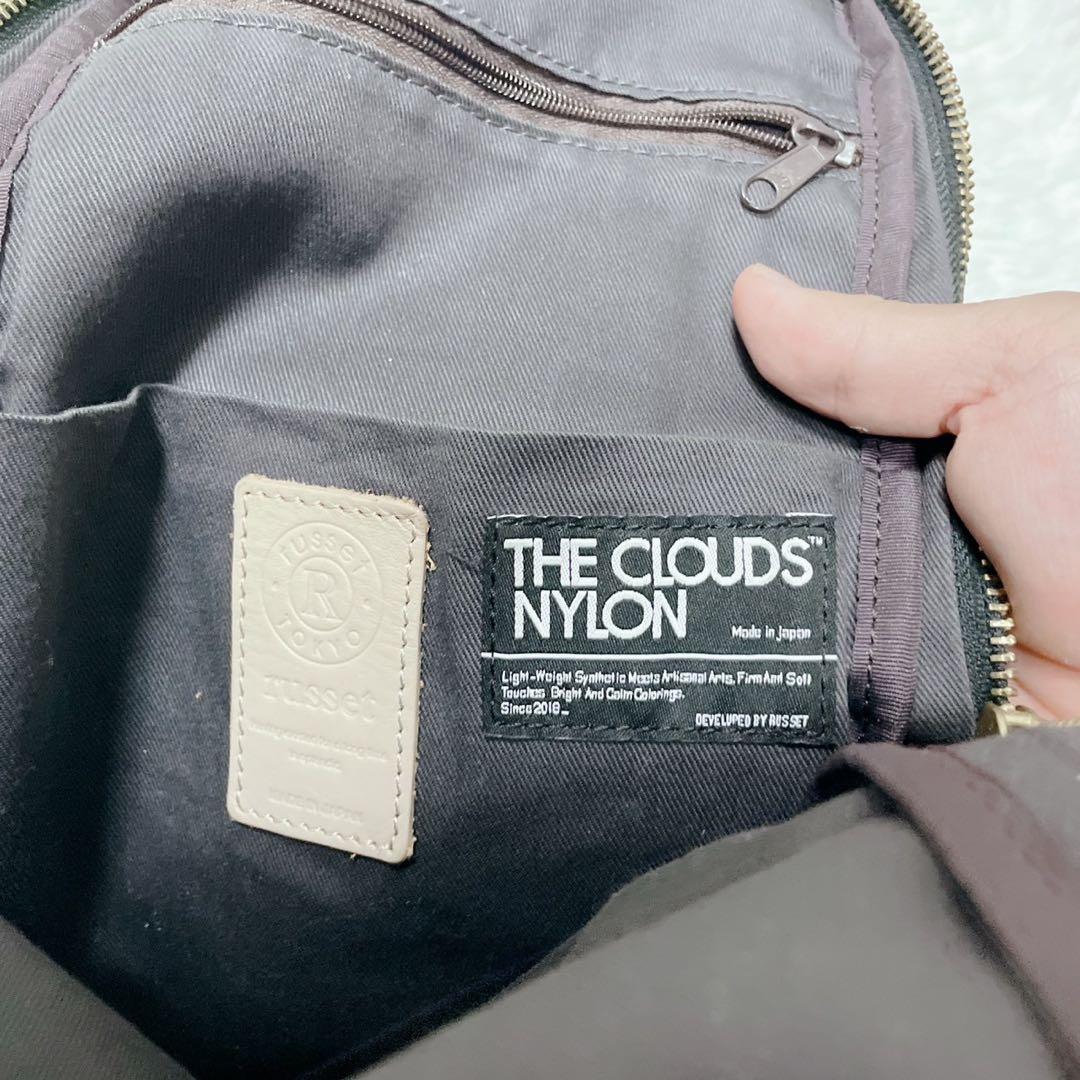 RUSSET ブラック　ボディバッグ　レディース　金具　ナイロン　日本製