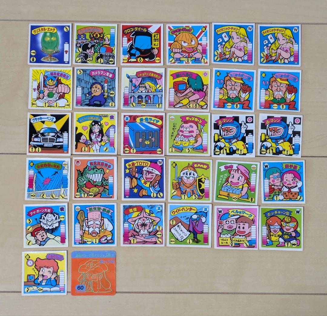 レスラー軍団 全シール完全大図鑑　ガムラツイスト、ラーメンばあ　シール　32枚