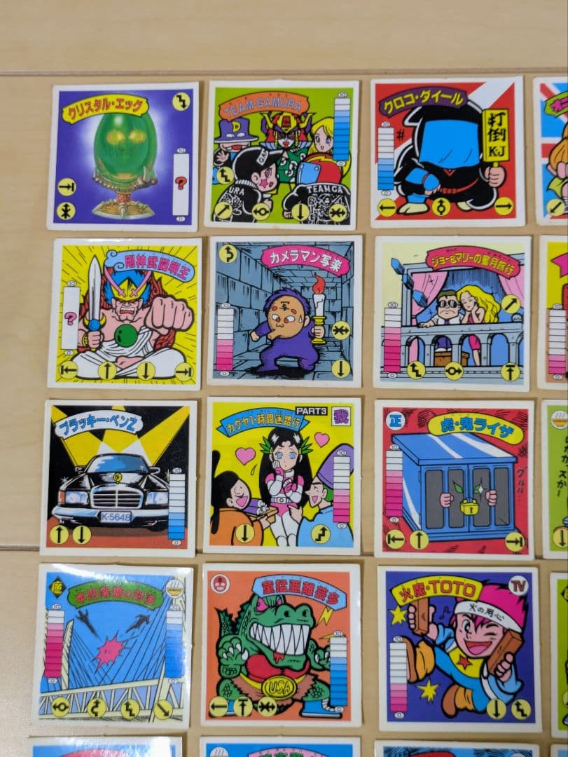 レスラー軍団 全シール完全大図鑑　ガムラツイスト、ラーメンばあ　シール　32枚