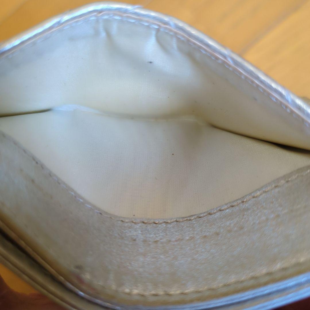 CHANEL シルバー キルティング 名刺入れ　定期入れ　パスケース