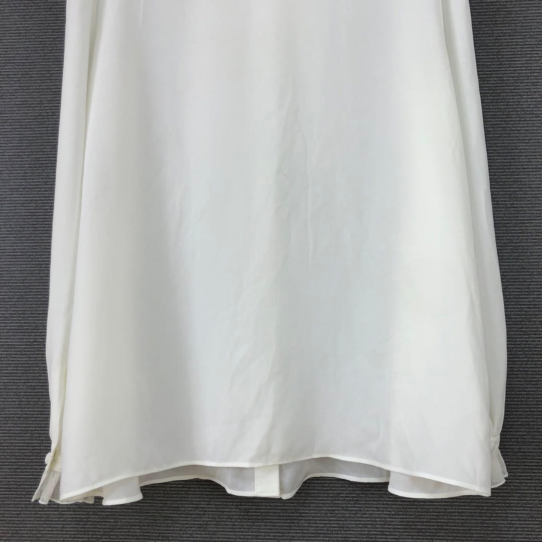 LOULOU WILLOUGHBY ヨーリューフリルタイブラウス オフホワイト