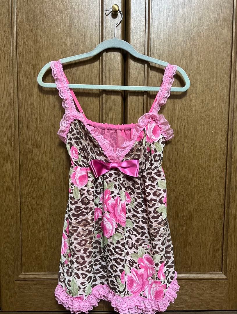 MARS ヒョウ薔薇柄キャミトップス　 平成ギャル