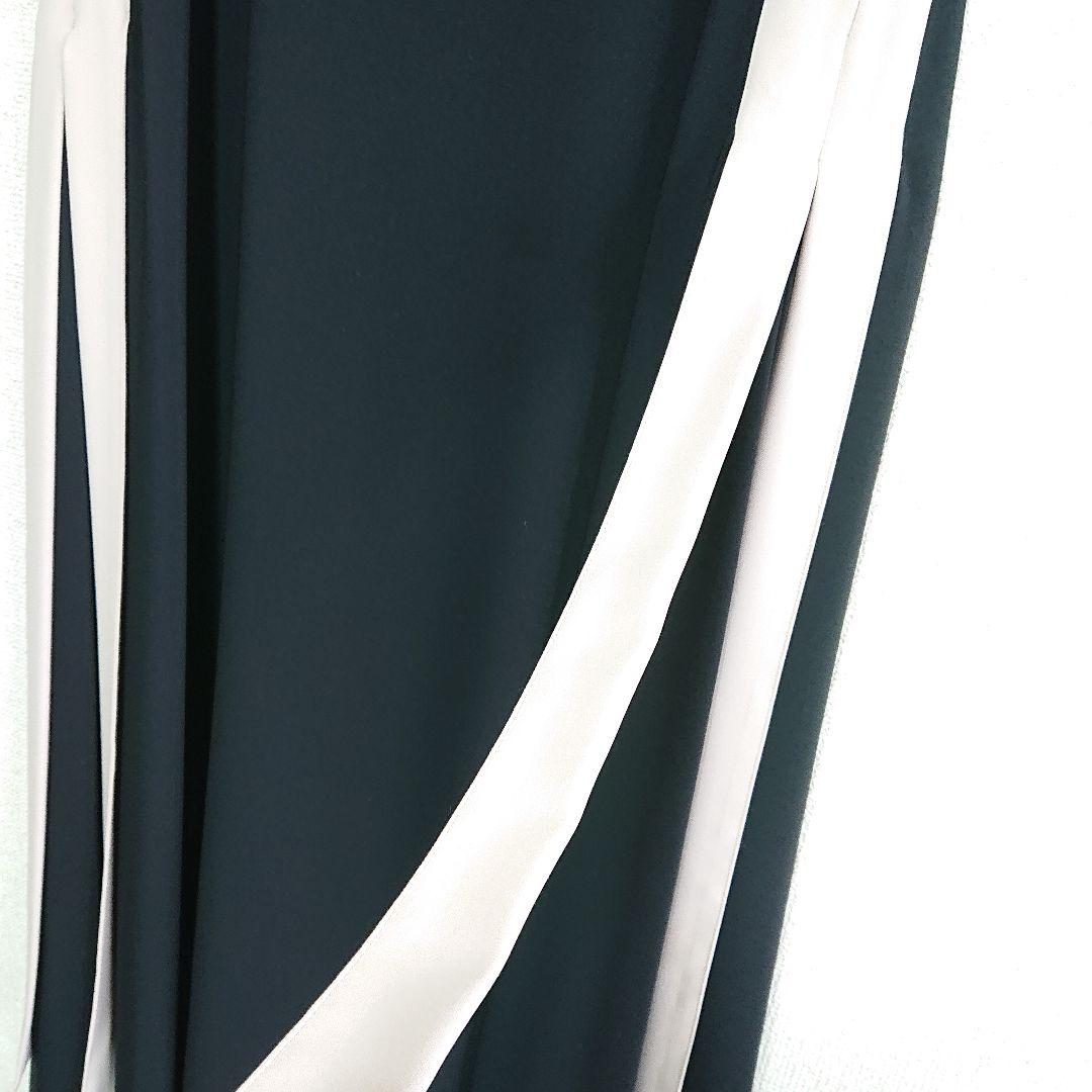 FENNEL（フェンネル）バイカラーAラインワンピース （ブラック）