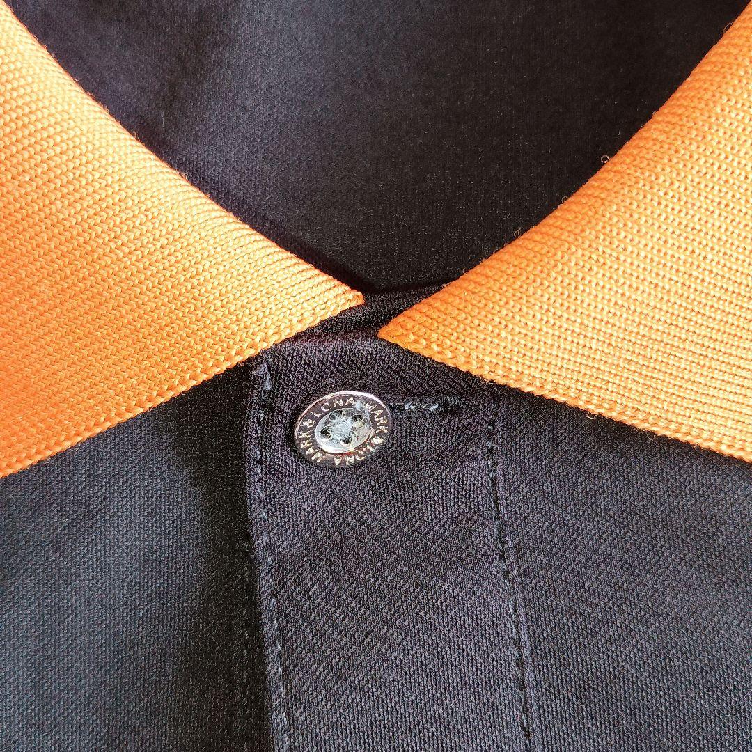 MARK & LONA ゴルフシャツ 黒/オレンジ