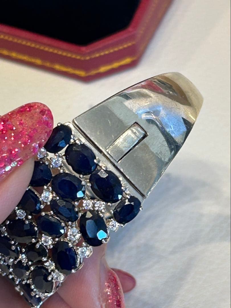 タ*ん様 天然石サファイアゴージャスバングル￼ +セットアップリング