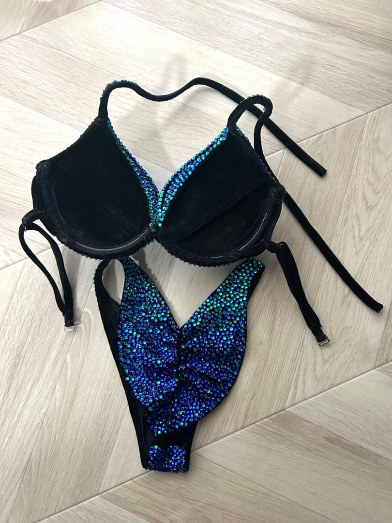 JBBF ボディフィットネスビキニ ストーン付き