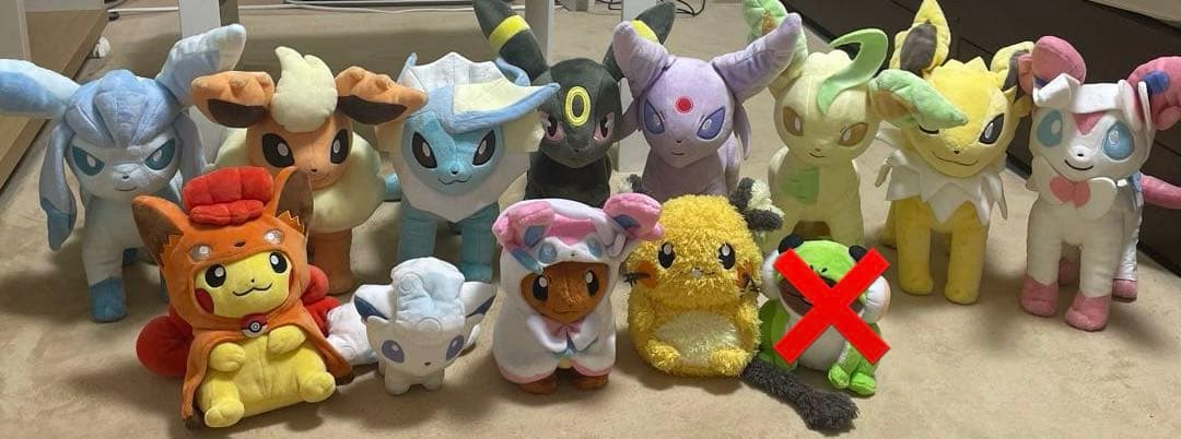 ポケモン ぬいぐるみ まとめ売り ブイズ イーブイデデンネ ポンチョピカチュウ